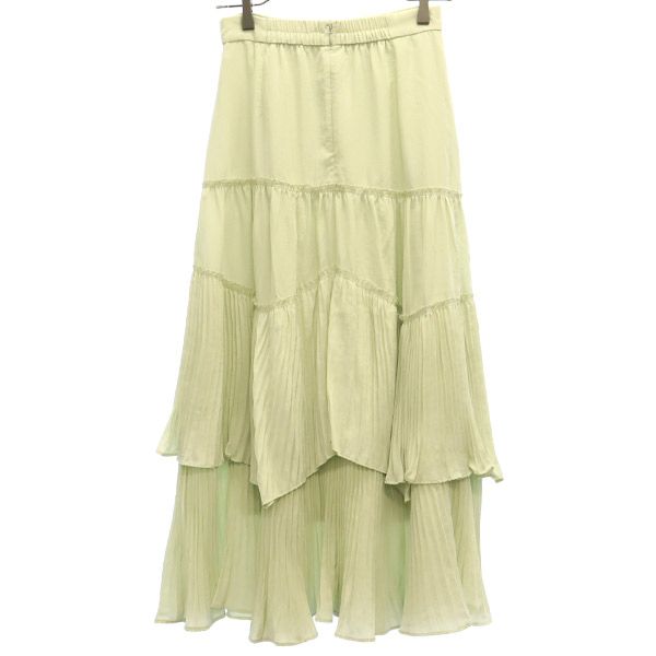 SNIDEL スナイデル SWFS211127 マキシ丈 フリル ティアードスカート 0 グリーン レディース