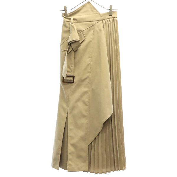 SNIDEL スナイデル SWFS214150 マキシ丈 ナロースイッチング スカート 0 ベージュ レディース