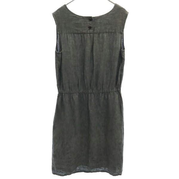 アーペーセー リネン ノースリーブ ワンピース S グレー系 A.P.C. レディース