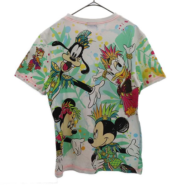 東京ディズニーリゾート ドナルド ホットジャングルサマー プリント 半袖 Tシャツ S ホワイト TOKYO DISNEY RESORT メンズ