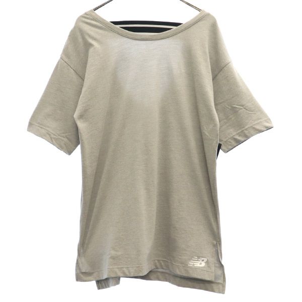 未使用 ニューバランス 半袖 デザイン Tシャツ M ブルー NEW BALANCE レディース