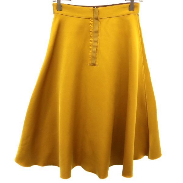 アダムエロペ ミディ丈 フレアスカート 36 イエロー Adam et Rope' レディース
