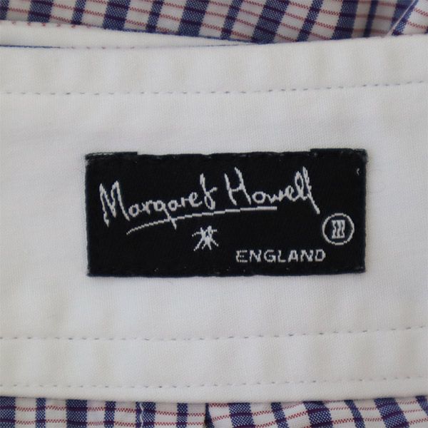 マーガレットハウエル チェック柄 ミディ丈 ラップスカート 3 MARGARET HOWELL レディース