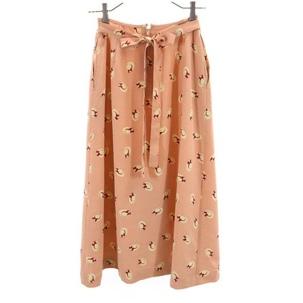 PINK HOUSE ピンクハウス ドット 帽子柄 ロングスカート ピンク系 レディース