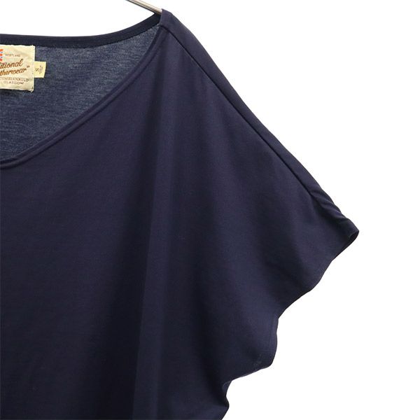 トラディショナル ウェザーウェア 半袖 Vネック Tシャツ S ブラック TRADITIONAL WEATHER WEAR レディース