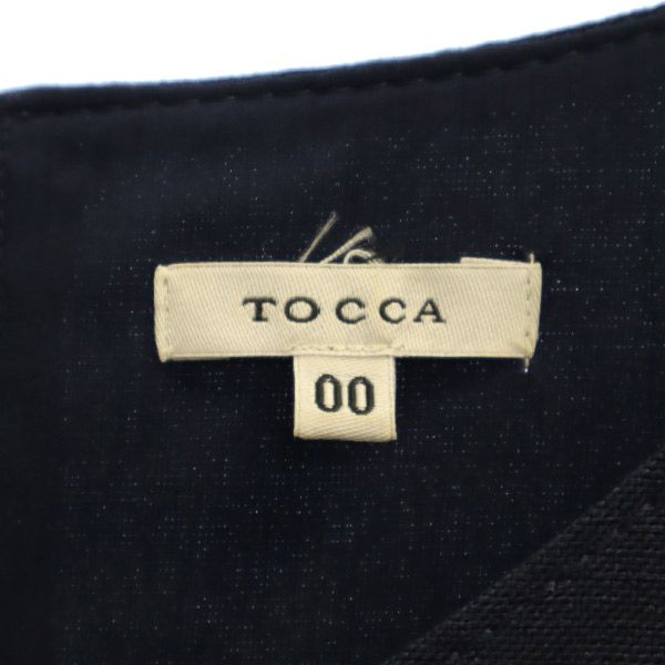 TOCCA トッカ ノースリーブ ワンピース 0 ネイビー レディース