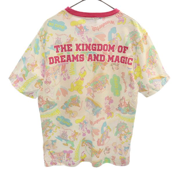 東京ディズニーリゾート ミッキーマウス 総柄プリント 半袖 Tシャツ S ピンク系 TOKYO DISNEY RESORT メンズ