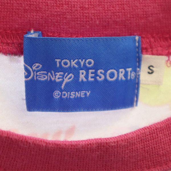 東京ディズニーリゾート ミッキーマウス 総柄プリント 半袖 Tシャツ S ピンク系 TOKYO DISNEY RESORT メンズ