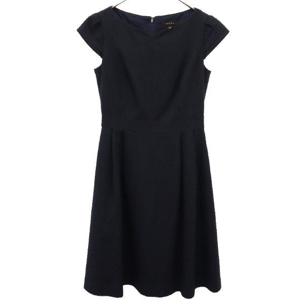 TOCCA トッカ 日本製 半袖 レース ワンピース 0 ネイビー系 レディース