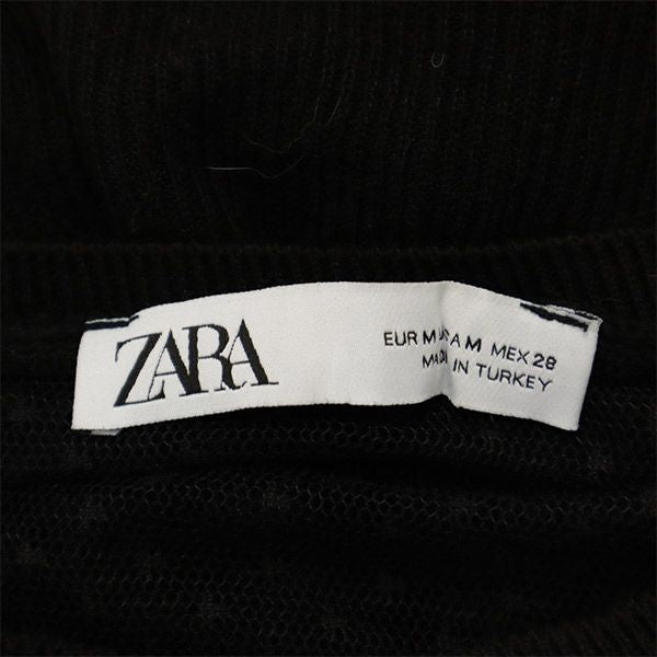 ザラ 半袖 ティアード チュニック M ブラック ZARA レディース