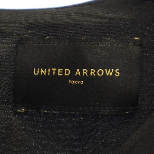 ユナイテッドアローズ ノースリーブ ワンピース 36 ブラック UNITED ARROWS レディース