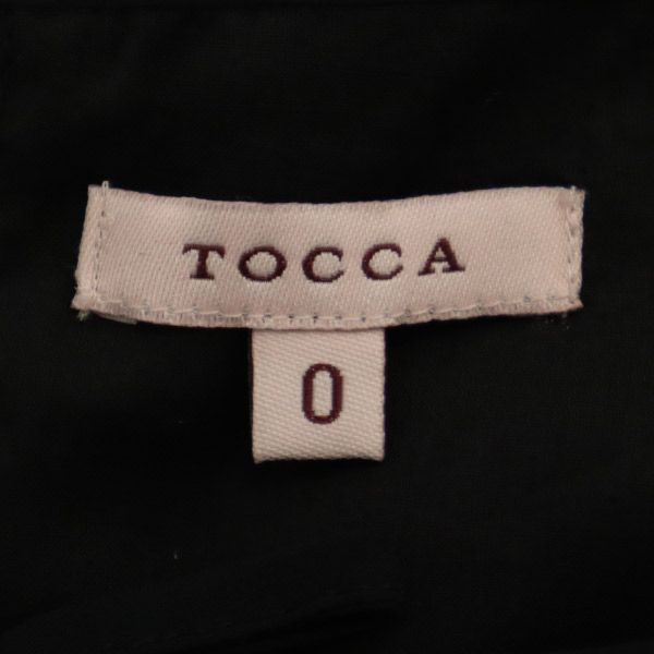 TOCCA トッカ 日本製 花柄 半袖 ワンピース 0 ブラック フレンチスリーブ レディース