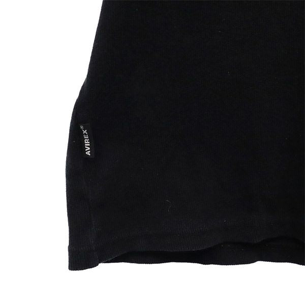 アヴィレックス ワンポイントプリント 半袖 Tシャツ Ｍ ブラック AVIREX メンズ
