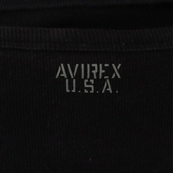 アヴィレックス ワンポイントプリント 半袖 Tシャツ Ｍ ブラック AVIREX メンズ