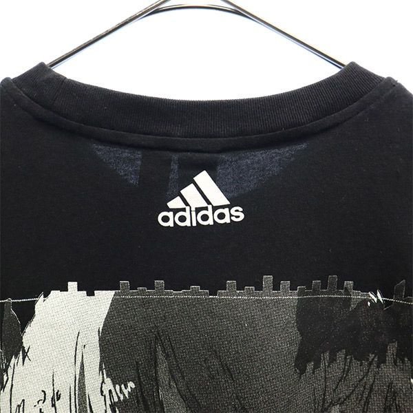 アディダス プリント 半袖 Tシャツ L ブラック adidas メンズ