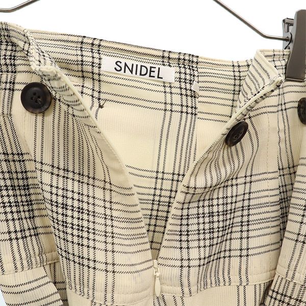 スナイデル SWFS201120 チェック プリーツ レイヤード ロングスカート 1 ベージュ系 SNIDEL レディース