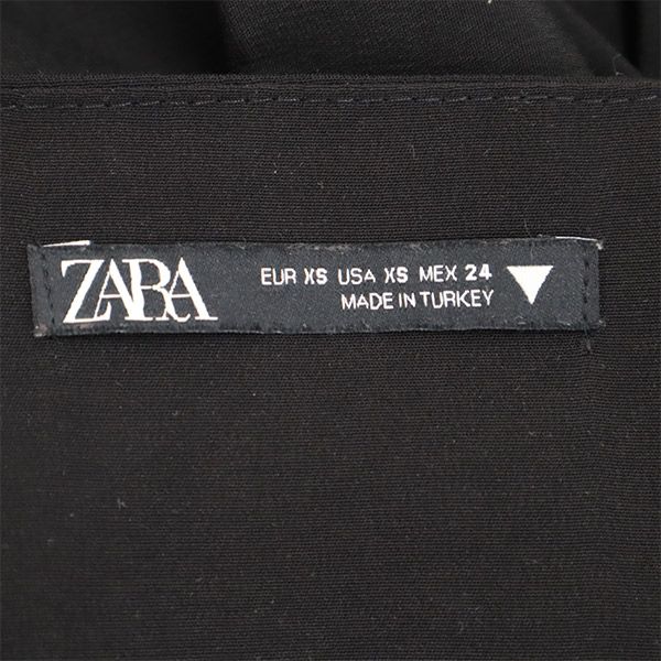 ザラ キャミワンピース XS ブラック ZARA プリ－ツ レディース