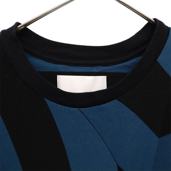 yoshiokubo GROUND FLOOR ヨシオクボ グランドフロア 総柄 半袖 Tシャツ 3 ブルー×ブラック メンズ