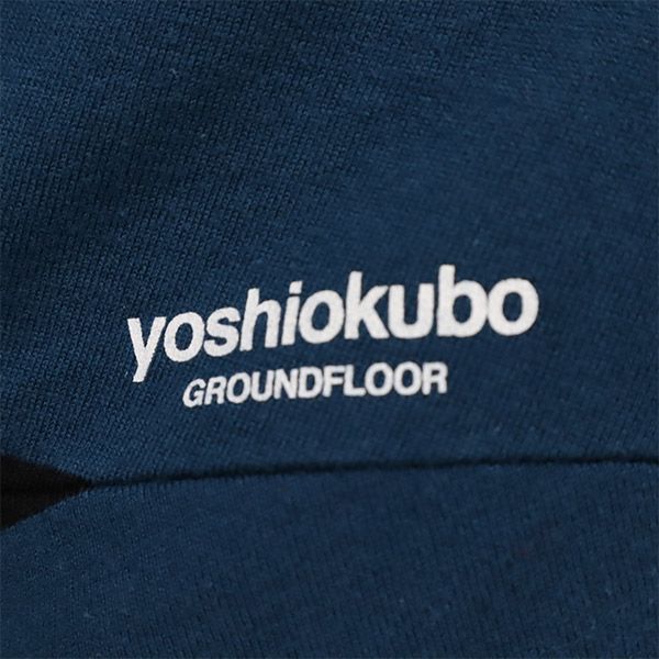 yoshiokubo GROUND FLOOR ヨシオクボ グランドフロア 総柄 半袖 Tシャツ 3 ブルー×ブラック メンズ