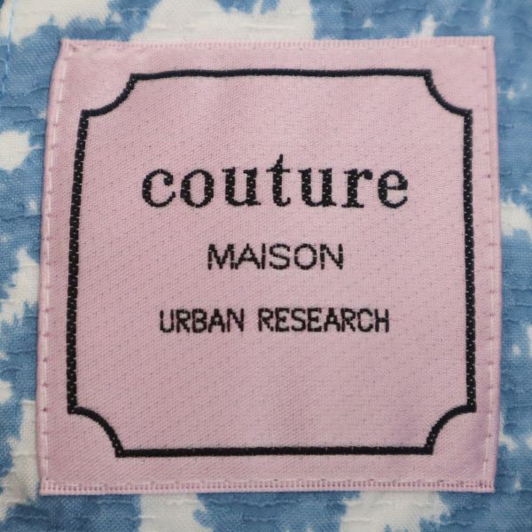 クチュールメゾン 総柄 半袖 ワンピース 38 ブルー COUTURE MAISON アーバンリサーチ レディース