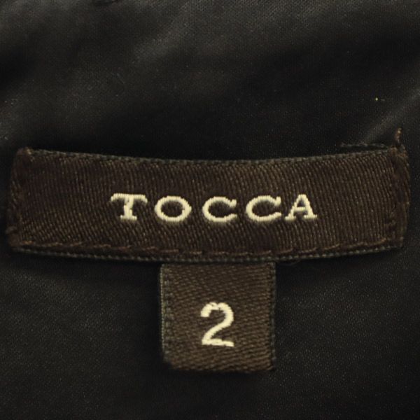 トッカ 日本製 半袖 ワンピース 2 ブラック TOCCA フレンチスリーブ レディース