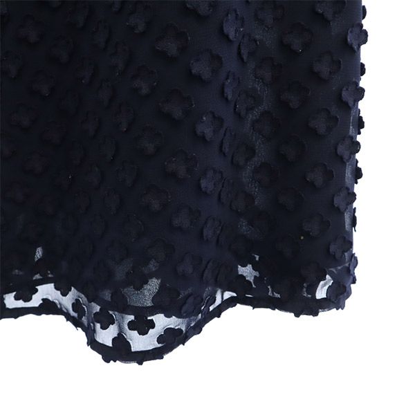 TOCCA トッカ レースシフォン ミディ丈 レース シフォン スカート 2 ネイビー レディース