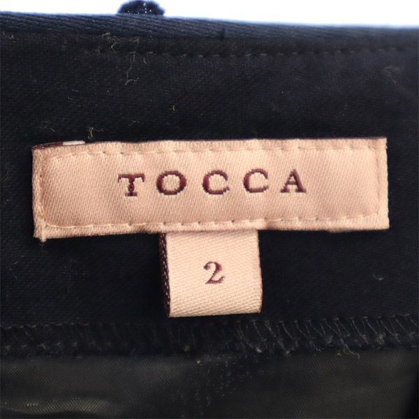 TOCCA トッカ レースシフォン ミディ丈 レース シフォン スカート 2 ネイビー レディース