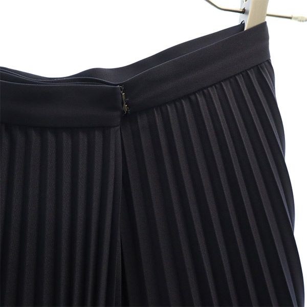 CLANE クラネ ロング丈 アシンメトリー プリーツスカート 0 ネイビー レディース