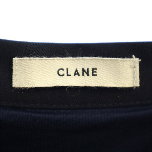 CLANE クラネ ロング丈 アシンメトリー プリーツスカート 0 ネイビー レディース