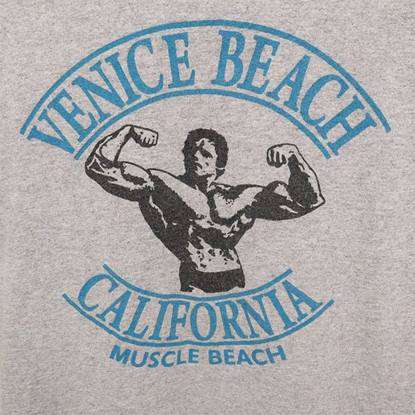 ベニスビーチ プリント 半袖 Tシャツ グレー VENICE BEACH メンズ