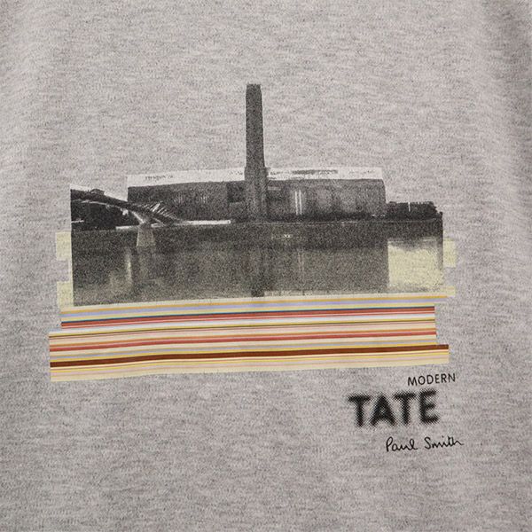 ポールスミス 英国製 プリント 半袖 Tシャツ M グレー Paul Smith レディース