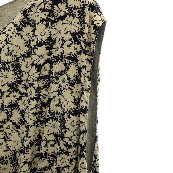 未使用 ROSSO ロッソ プリント ノースリーブ リバーシブル ワンピース F ブラック アーバンリサーチ レディース