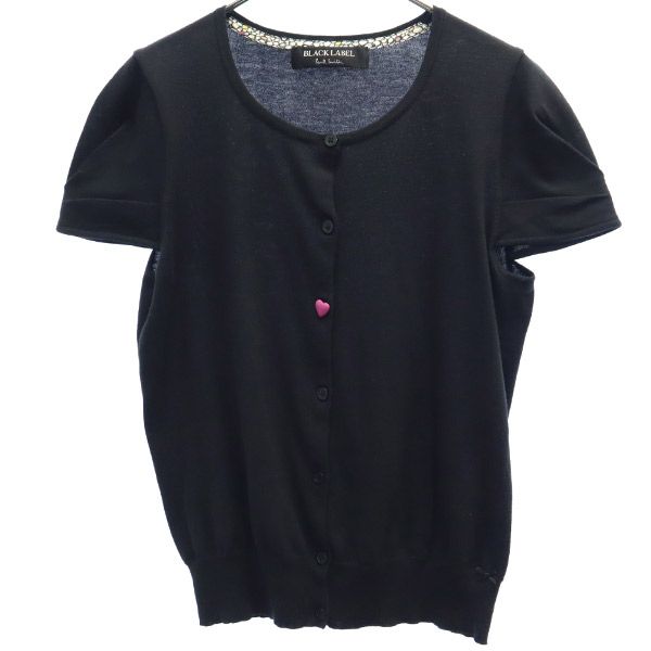 ブラックレーベル 半袖 カーディガン M ブラック Black Label レディース
