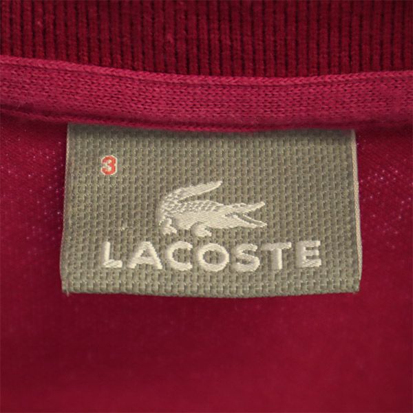 ラコステ 日本製 半袖 ポロシャツ 3 ピンク LACOSTE メンズ