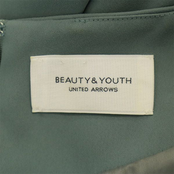 ビューティ&ユース 日本製 半袖 ワンピース グリーン系 BEAUTY&YOUTH ユナイテッドアローズ レディース