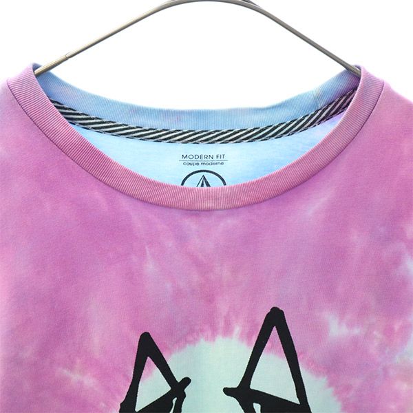 ボルコム 総柄 半袖 Tシャツ S/P ブルー系 VOLCOM メンズ