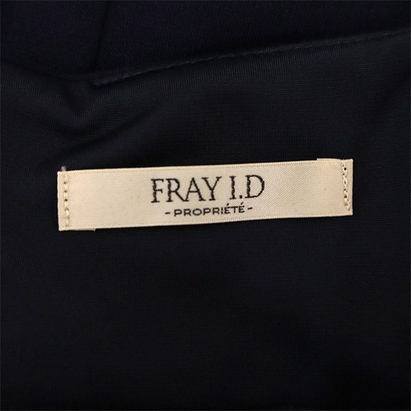 フレイアイディープロプリエテ 日本製 ドット 長袖 ワンピース 1 ネイビー FRAY I.D PROPRIETE レディース