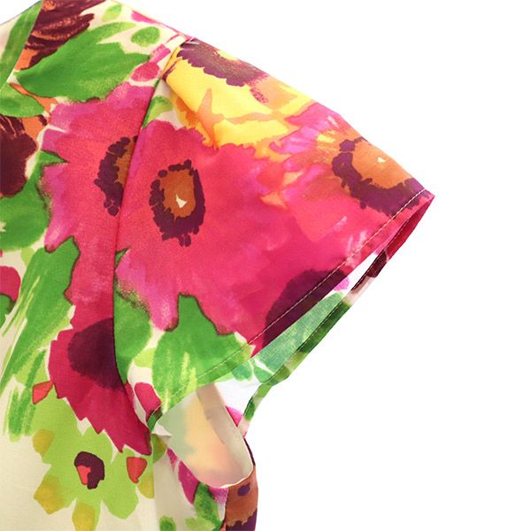 未使用 PLATINE プラティーヌ 花柄 半袖 ワンピース 38 レディース