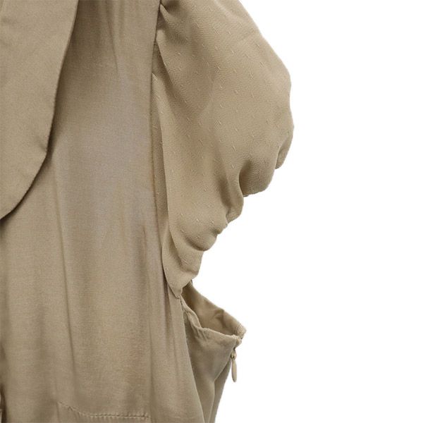 TOCCA トッカ 日本製 半袖 切替 ワンピース 4 ブラウン×ブラック レディース