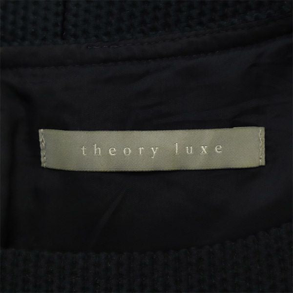 セオリーリュクス 日本製 ノースリーブ ワンピース 38 ネイビー theory luxe レディース