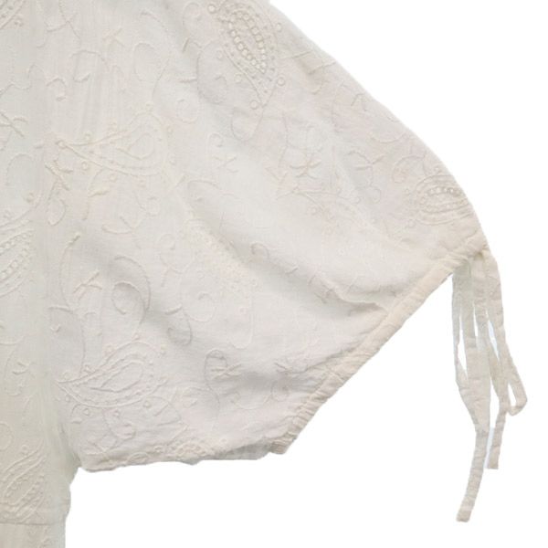 SNIDEL スナイデル 20ss SWFO202033 刺繍 半袖 パンチングレースタック ワンピース 0 ホワイト レディース