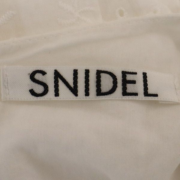 SNIDEL スナイデル 20ss SWFO202033 刺繍 半袖 パンチングレースタック ワンピース 0 ホワイト レディース