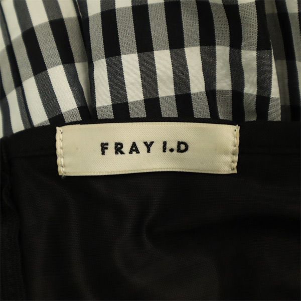 フレイアイディー FWNO154520 チェック キャミワンピース 0 ブラック FRAY I.D レディース