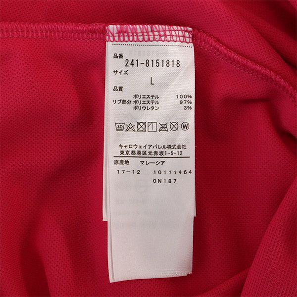 キャロウェイ 刺繍 ゴルフ 半袖 ポロシャツ L ピンク Callaway レディース