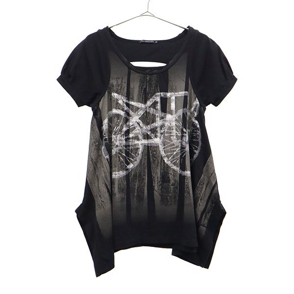 MARITHE + FRANCOIS GIRBAUD マリテフランソワジルボー プリント 半袖 Tシャツ S ブラック レディース