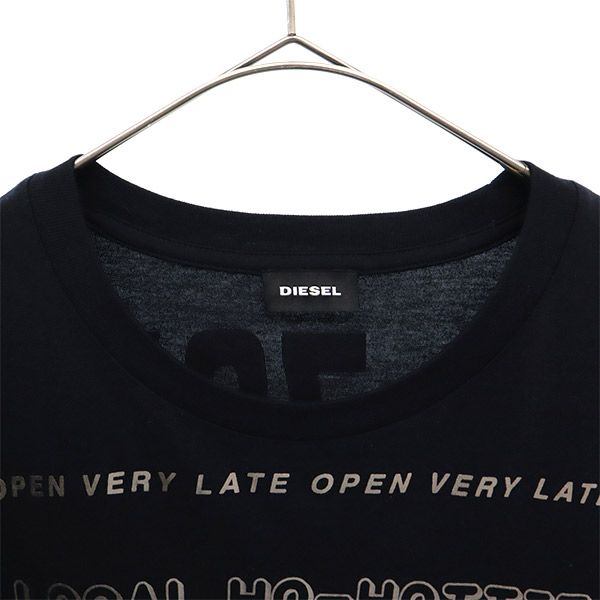 ディーゼル プリント 半袖 Tシャツ S ブラック DIESEL メンズ