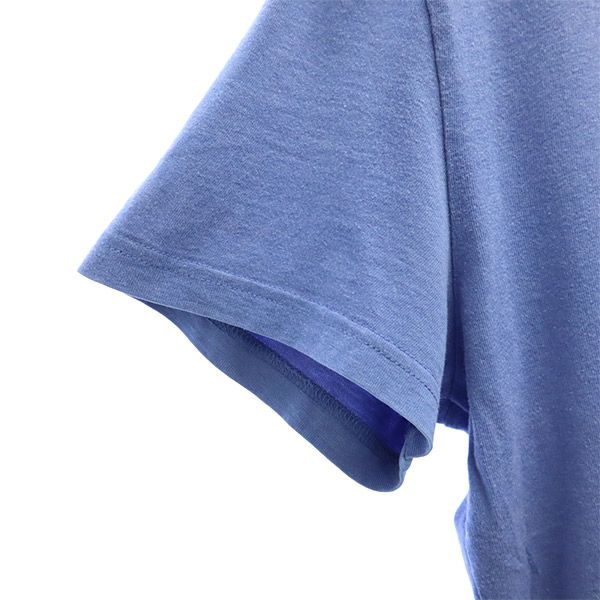 アーペーセー プリント 半袖 Vネック Tシャツ XS ブルー A.P.C. メンズ