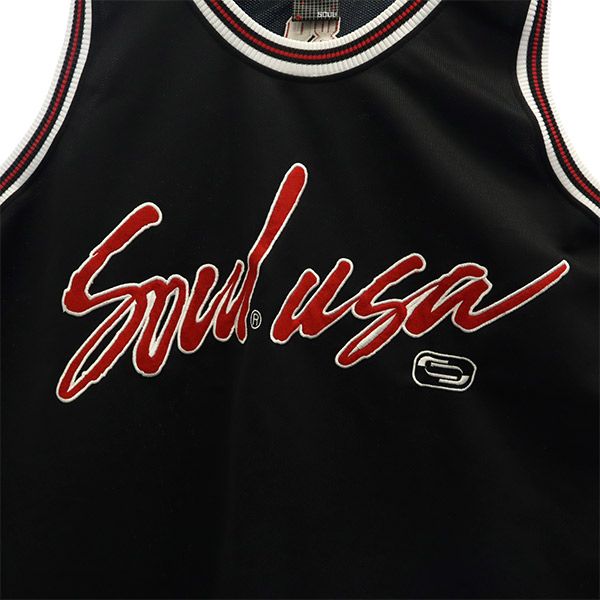 ソウルレッグトレードマーク バスケットボール タンクトップ ブラック SOUL REG.TRADE MARK ウェア メンズ