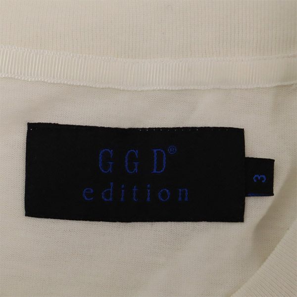 ジージーディーエディション プリント 半袖 Tシャツ 3 ホワイト GGD edition メンズ