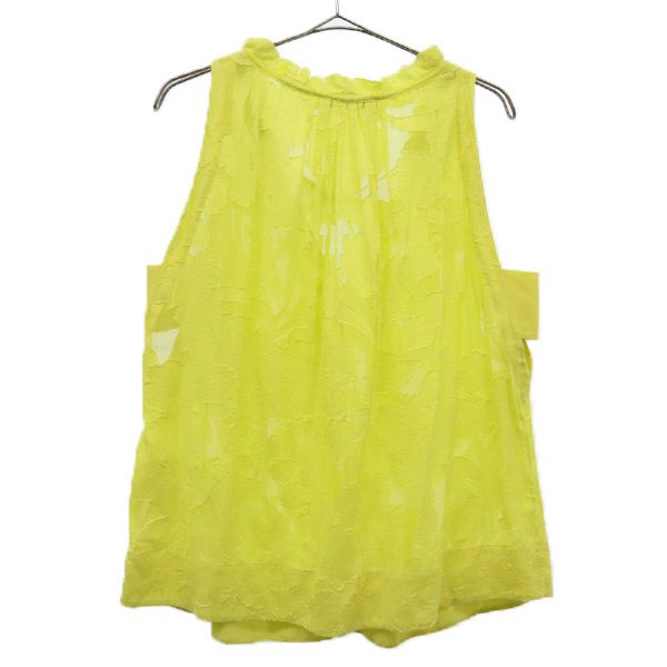 ドロシー シューマッハ 総柄 ノースリーブ シアー カットソー 2 イエロー DOROTHEE SCHUMACHER レディース